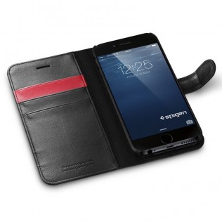 чехол-книжка Spigen для iPhone 6 Wallet S, чёрный